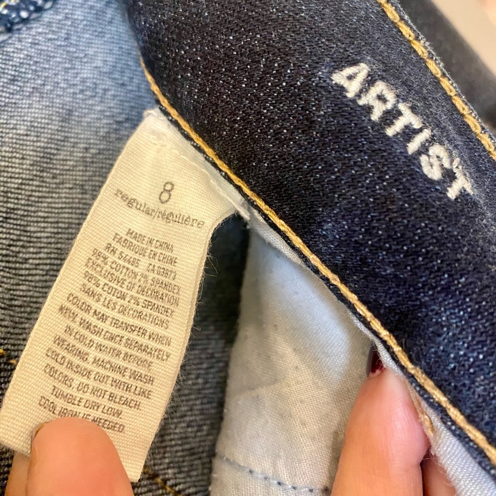 American Eagle Outfitters Dark Blue Flare Jeans - Picture 4 of 4